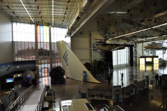 Hall de exposições na fábrica da Boeing, 30 km ao norte de Seattle, no estado de Washington, nos Estados Unidos